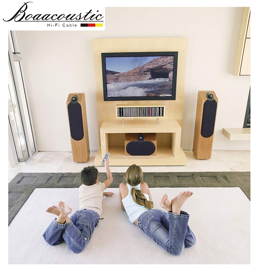 JIB Boaacoustic BlackBerry Cinch auf Klinke 3,5mm Kabel, 4N OFC Hi-Fi-Buchse 3,5 mm auf 2X Cinch-Y-K