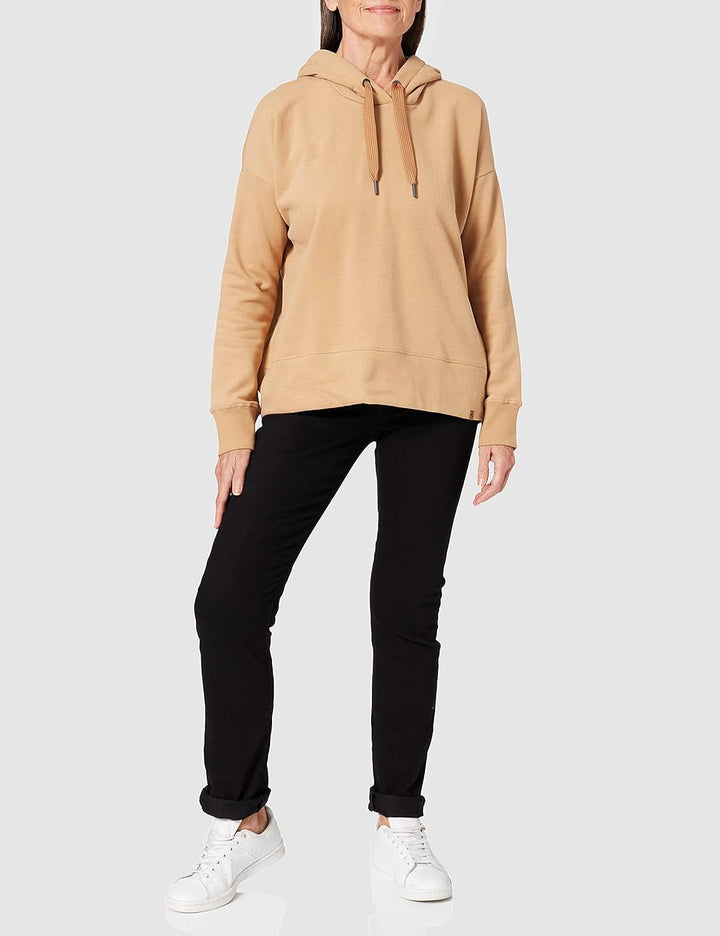 camel active Damen Sweatshirt aus Baumwolle mit Kapuze XL Caramel, XL Caramel