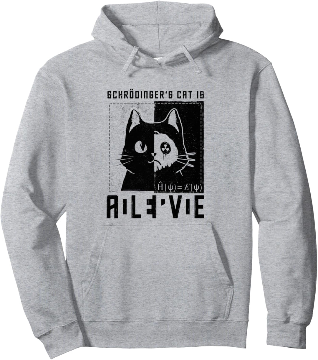 Schrödingers Katze Katzenzustand Quantenmechanik Physiker Pullover Hoodie
