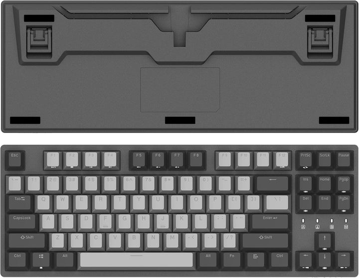 DURGOD K320 Corona White Backlit TKL Mechanical Keyboard | 87 Keys Tenkeyless | USB C Wired | Double