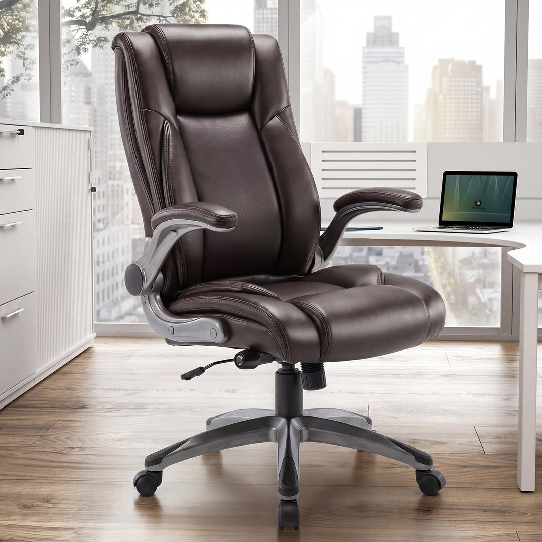 COLAMY Bürostuhl Ergonomisch, Ergonomischer Büro 360° Drehstuhl für Office, Chefsessel mit Hoher Rüc