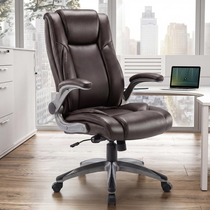 COLAMY Bürostuhl Ergonomisch, Ergonomischer Büro 360° Drehstuhl für Office, Chefsessel mit Hoher Rüc