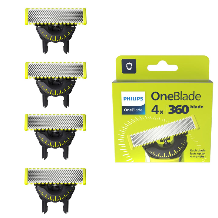 Philips OneBlade 360 Original-Ersatzklingen für alle OneBlade und OneBlade Pro Modelle, aus langlebi
