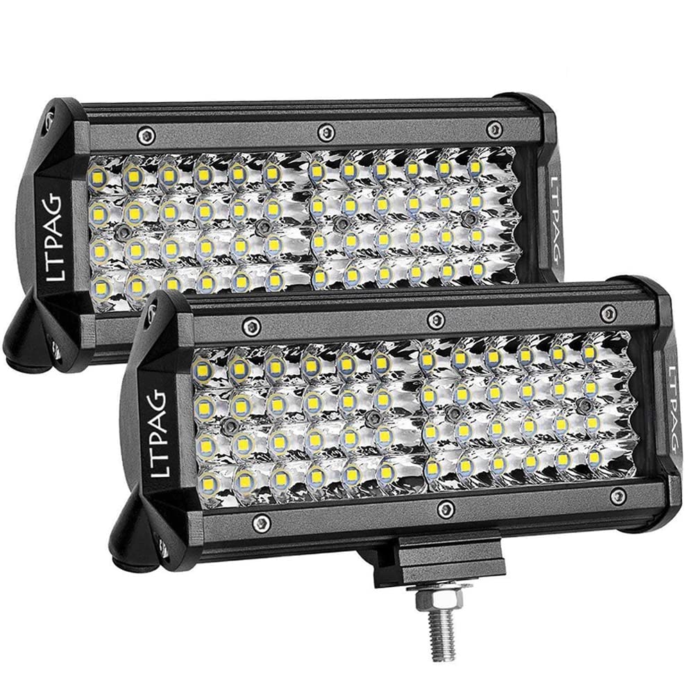 LTPAG 2 x 288W Scheinwerfer LED Zusatzscheinwerfer, 7" 28800LM Arbeitsscheinwerfer Auto 12V 24V LED