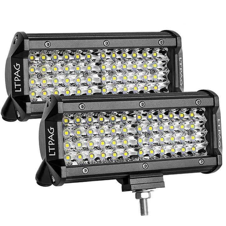 LTPAG 2 x 288W Scheinwerfer LED Zusatzscheinwerfer, 7" 28800LM Arbeitsscheinwerfer Auto 12V 24V LED