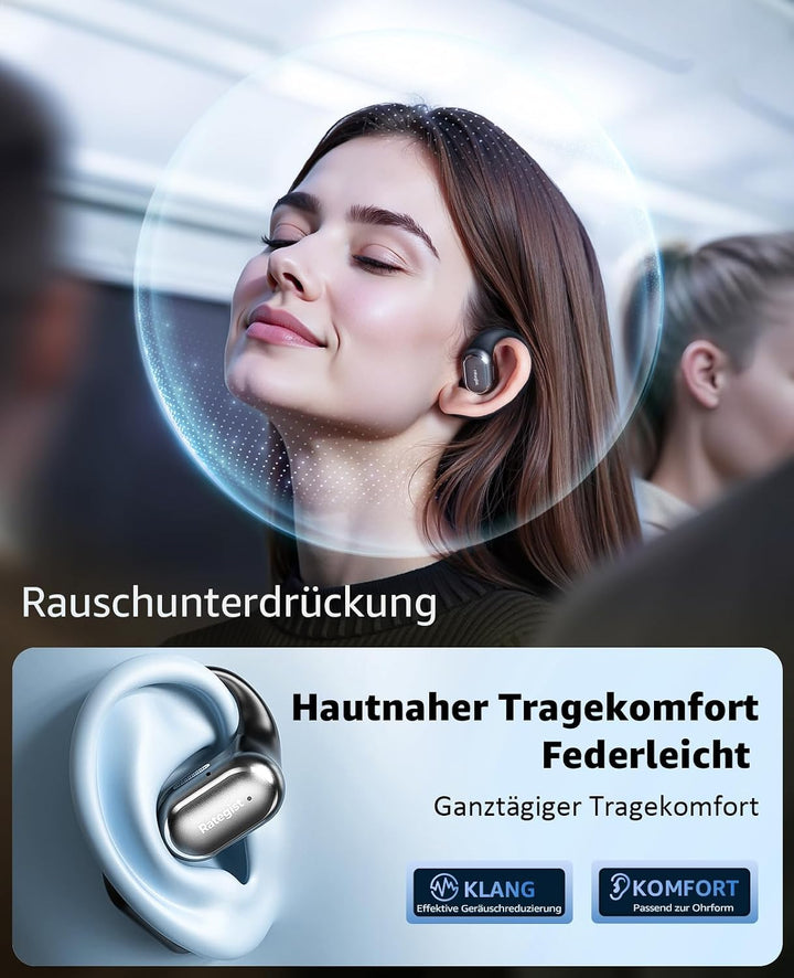 "Rategist Open-Ear Bluetooth Headphones with Handle, IPX7 Waterproof for Sports