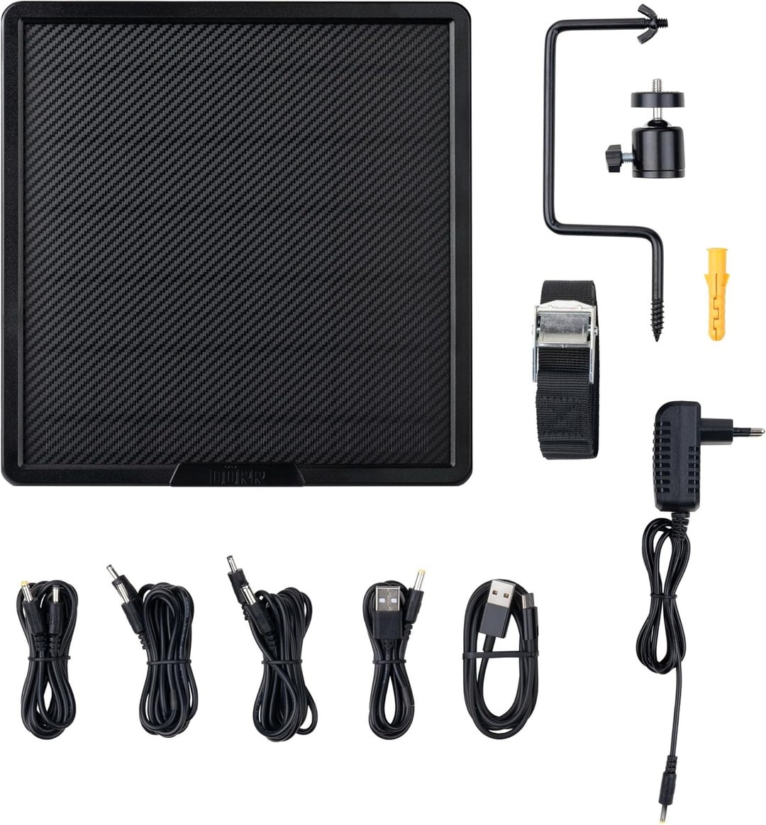 DÖRR Cloud Pro 4G Wildkamera, Überwachungskamera, 100°, Wiederaufladbar 18650, Solar-Set 15000mAh, i