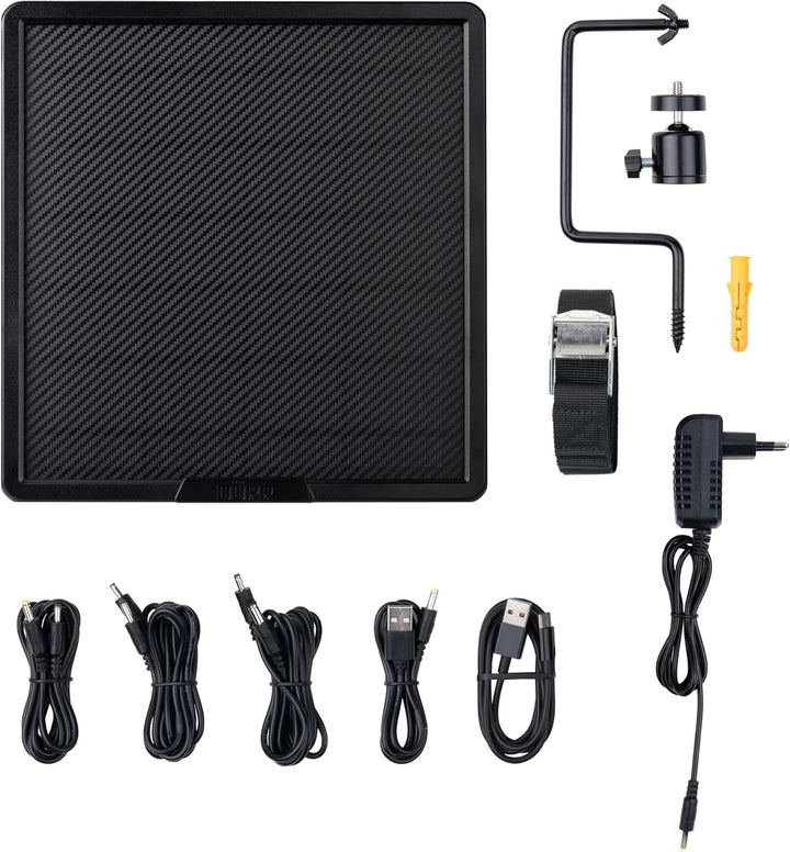 DÖRR Cloud Pro 4G Wildkamera, Überwachungskamera, 100°, Wiederaufladbar 18650, Solar-Set 15000mAh, i