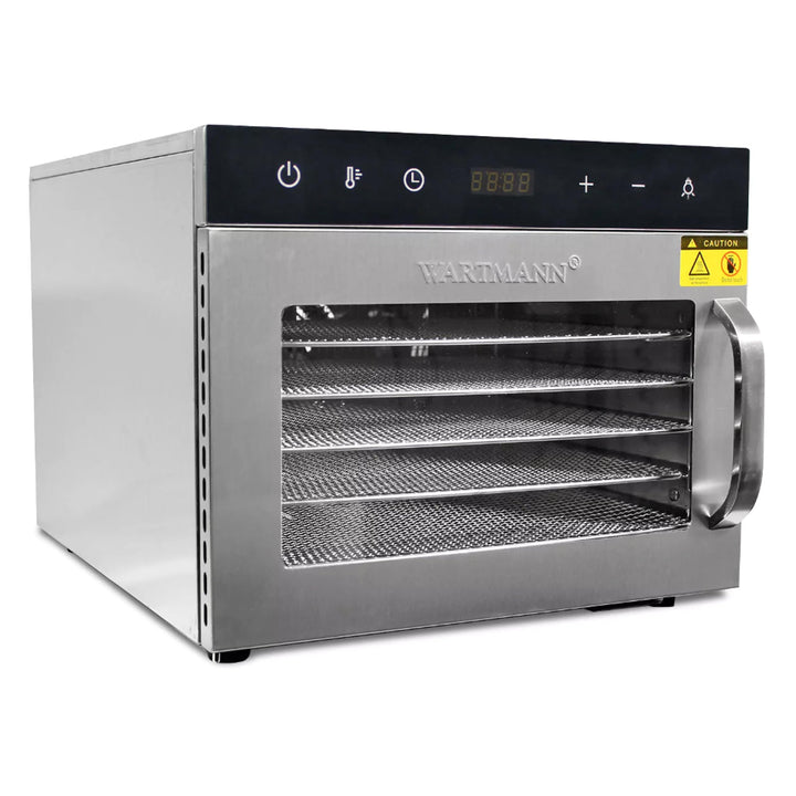 Wartmann Dörrautomat WM-2206 DH Dörrautomat Edelstahl – Kompaktes Dörrgerät mit 6 BPA-freien Edelsta