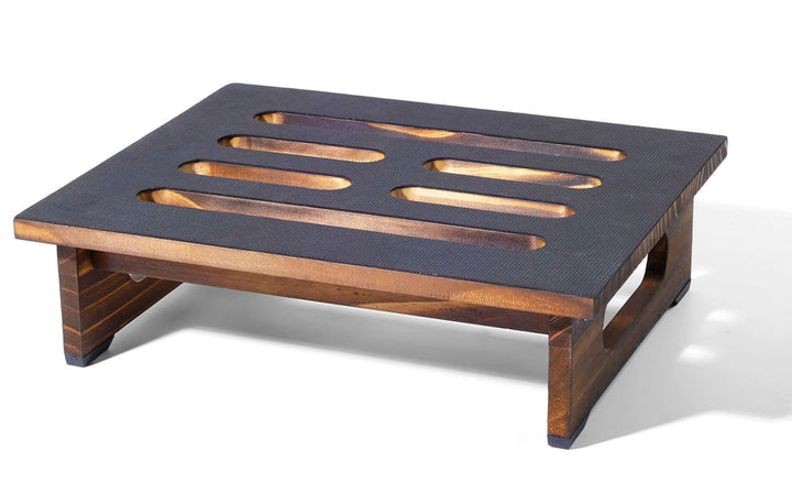 Holz-Tritthocker für Erwachsene & Senioren, 4.3" Fussbank Holz mit Rutschfester Gummiauflage,Bis 420