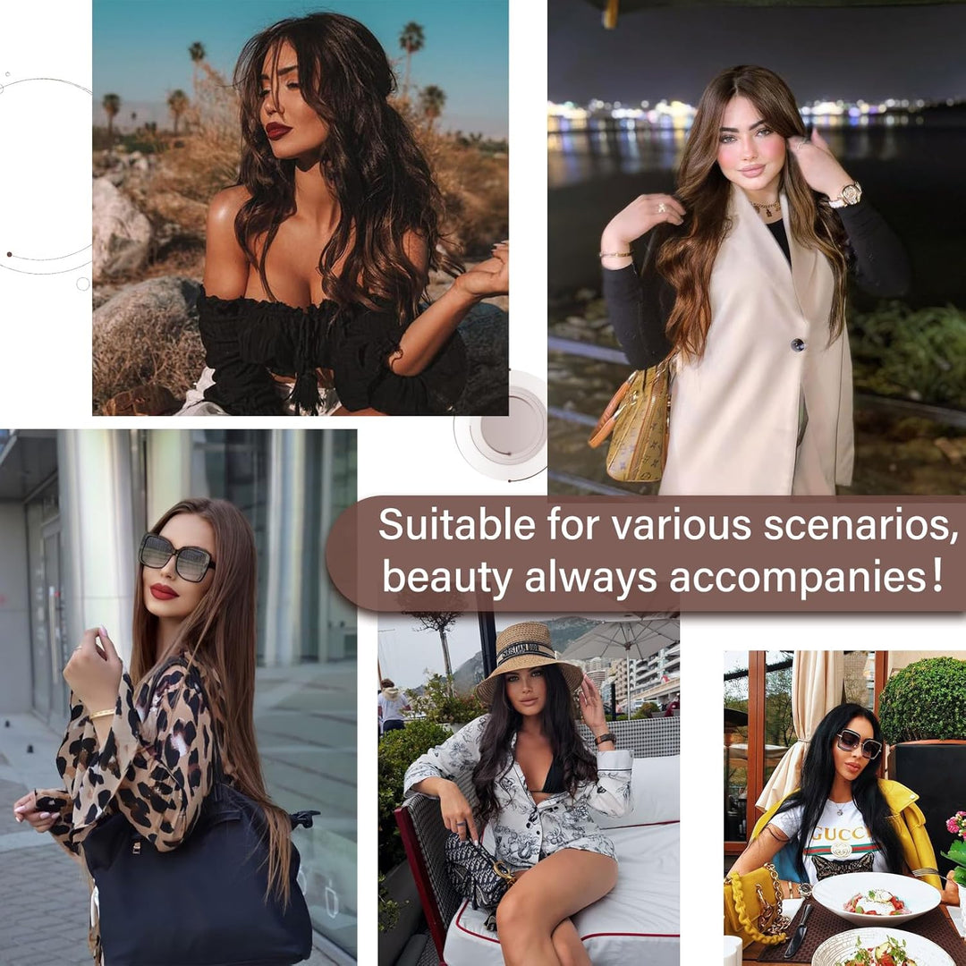 Echthaar Clip Extensions Braun Echthaar Extensions Clip Dickes Haar Haarverlängerung 7 Stücke Clip E