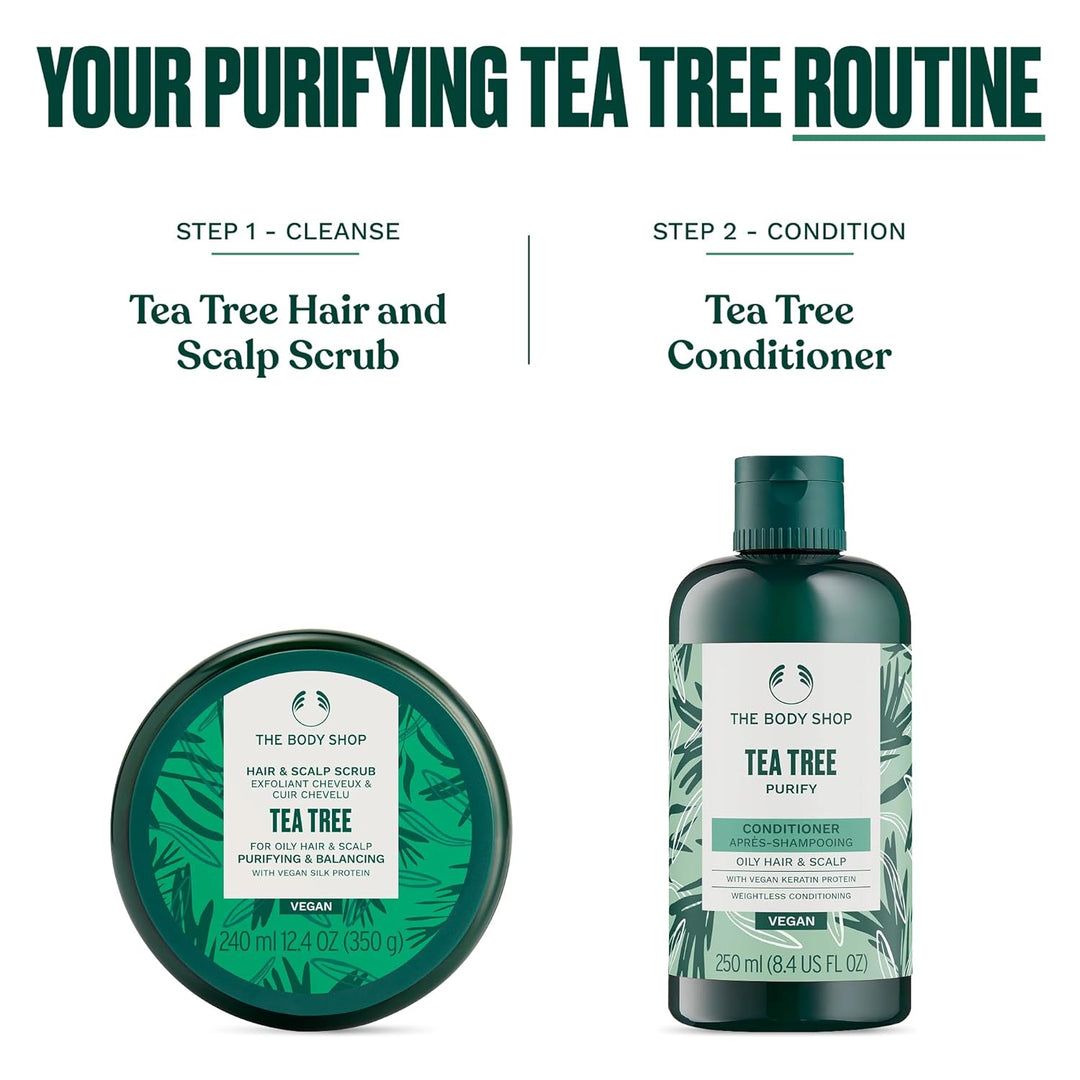 The Body Shop Tea Tree Reinigend & ausgleichend, Peeling für Haar & Kopfleder, veganes Seidenprotein