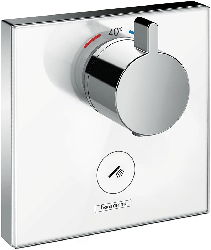 hansgrohe ShowerSelect Glas Unterputz Highflow-Thermostat, für 1 Funktion mit zusätzlichem Abgang, W