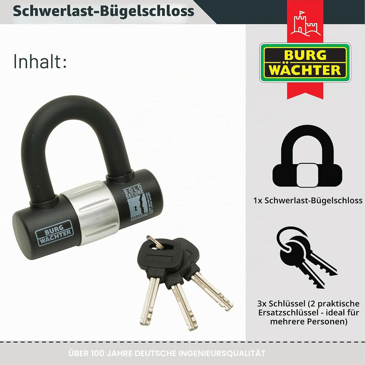 Sterling 100D 10 mm strapazierfähige U Lock Einzelnes U-Schloss, Einzelnes U-Schloss