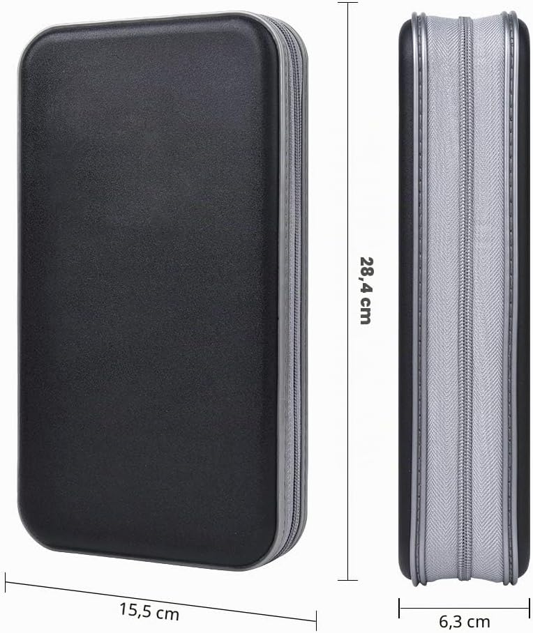 alavisxf xx CD Tasche, 96 CD/DVD Tasche Hartplastik CD Taschen Aufbewahrung Schutzhülle DVD Lagerung