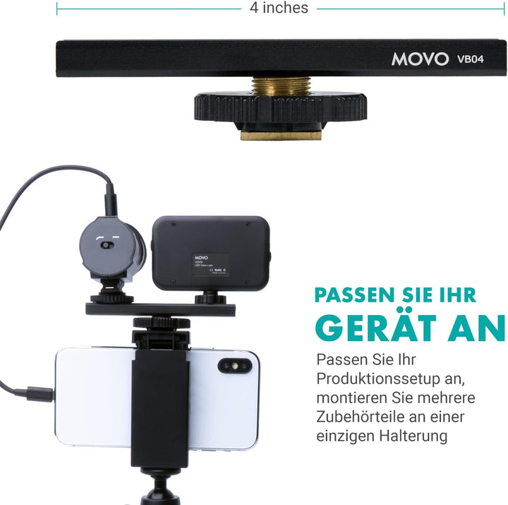 Movo iVlogger Vlogging-Kit für das iPhone - Lightning-kompatibles Video Vlogging Set - Zubehör: Hand