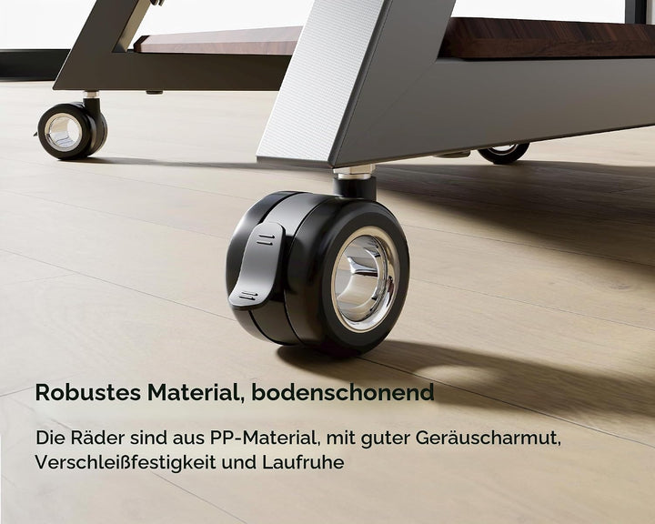 FITUEYES Design TV Ständer Rollbar für 55-88 Zoll Fernseher Mobiler TV Stand höhenverstellbar schwen