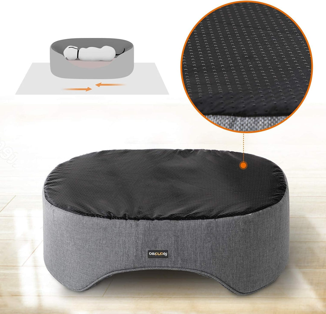 Feandrea Hundebett, Hundekorb, Wendekissen, 73 x 60 x 27 cm, grau PGW31GG Grau L 73 x B 60 x H 27 cm