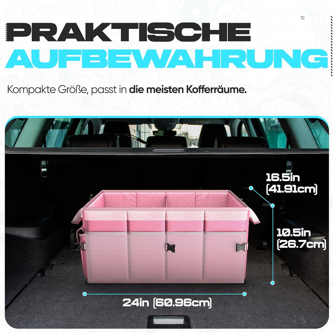 FORTEM Kofferraum Organizer, Kofferraumtasche, Zusammenklappbarer Auto Organizer Kofferraum mit Fäch
