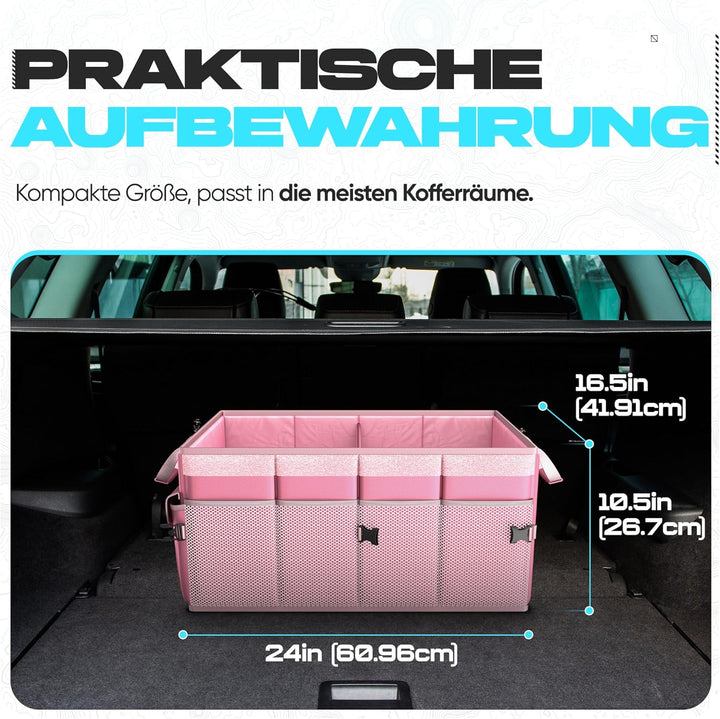 FORTEM Kofferraum Organizer, Kofferraumtasche, Zusammenklappbarer Auto Organizer Kofferraum mit Fäch