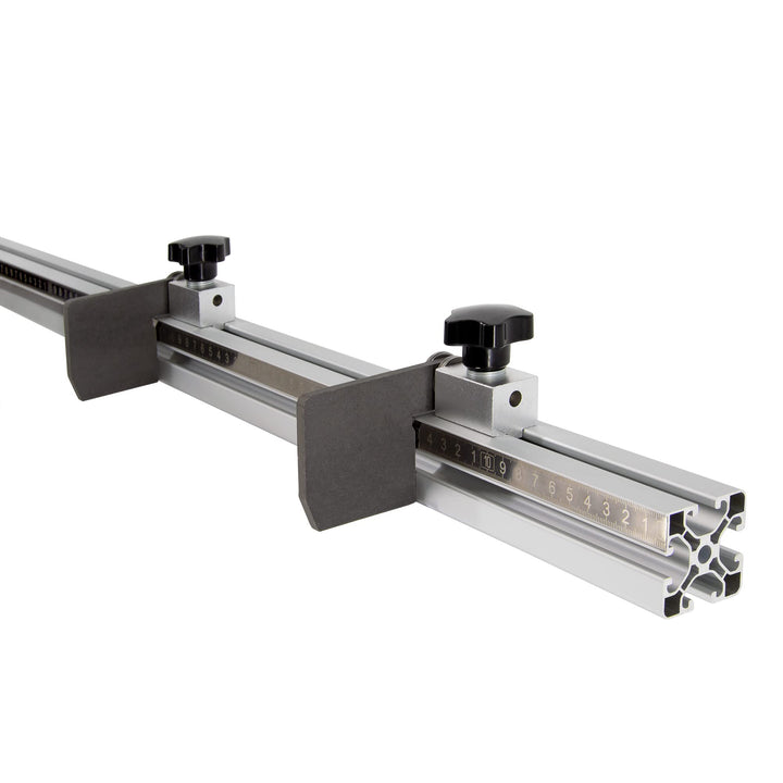 SCHMIDT systemprofile Längenanschlag B 2m Aluminium-Profil Säge-Anschlag Rechts-Links Massband 2x Ab