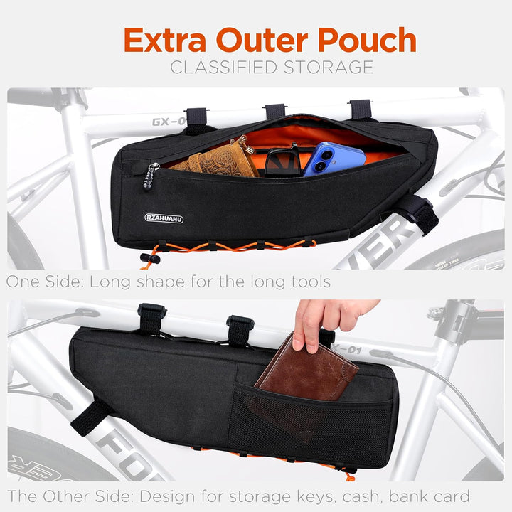 Fahrrad Rahmentasche 3L Fahrradtasche Rahmen Oberrohrtaschen Wasserdicht Frame Bag Bikepacking Tasch