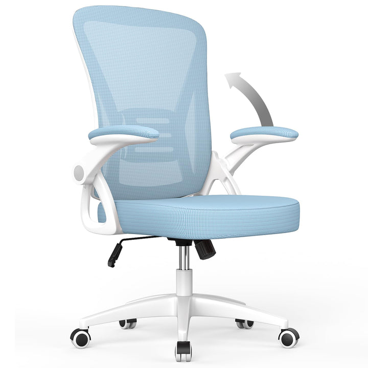 naspaluro Bürostuhl, Ergonomischer Schreibtischstuhl mit Netzbespannung, Klappbaren Armlehnen, Höhen