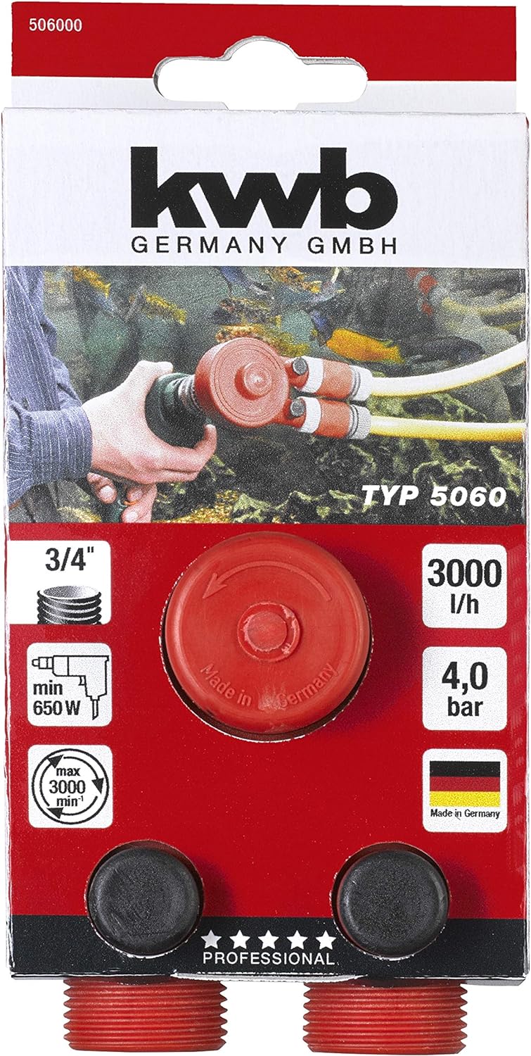 kwb Kombi-Pumpe P60 Bohrmaschinen-Pumpe 3000 l/h, selbstansaugend, Gewinde-Anschluss R 3/4'', f. Sch