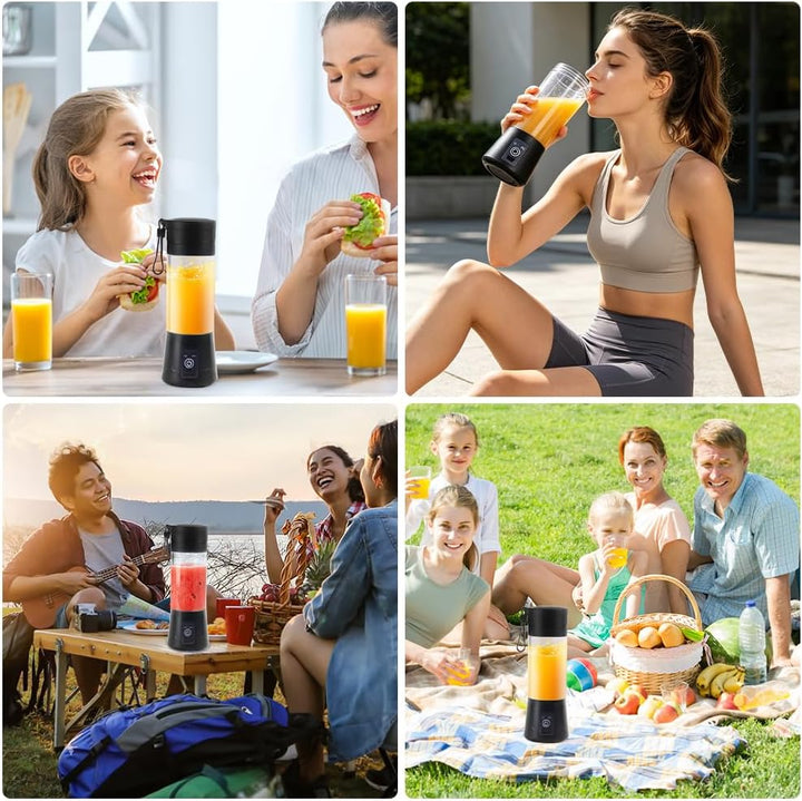 mizikuu 380ML Mini Mixer USB, Tragbarer Elektrischer Blender Entsafter für Shakes und Smoothies Komp