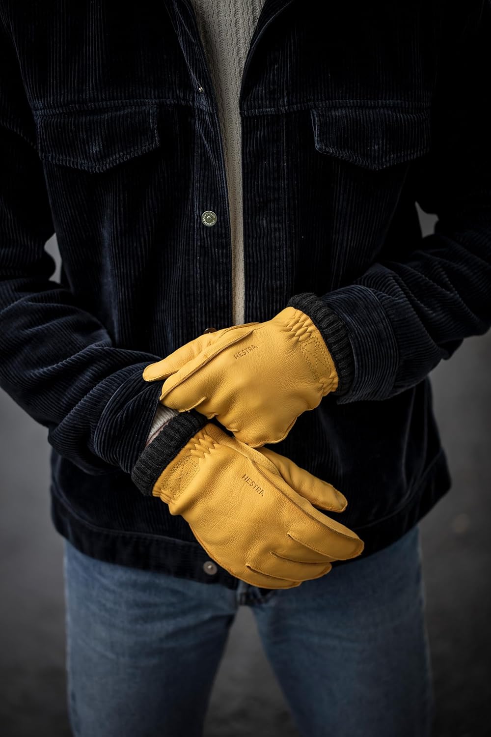 Hestra Deerskin Primaloft Rib Glove, Insulated Leather Glove for Work & Everyday Use Braun 7, Braun