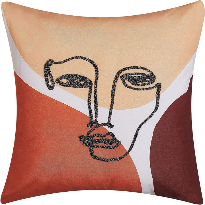 Dekokissen 2e Set Gesichtsmotiv Polyester bunt 45 x 45 cm quadratisch Rudbekia