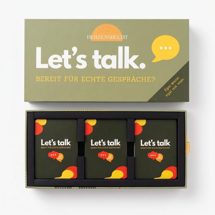 Let's Talk | Partyspiele & Gesellschaftsspiele für Erwachsene | Spiele für Paare | Deep Talk Kartens