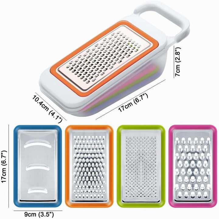 Obst Gemüse Schneidemaschinen Set mit Orangen Peelern, FineGood 4 Packs MultifunktionsSpiralizer Dic