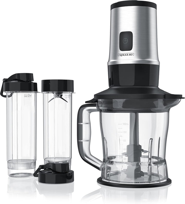 Arendo - Edelstahl Standmixer 700W - 2in1 - Smoothie Maker - 1,2l Fassungsvermögen inkl. 2x 0,57l Sm