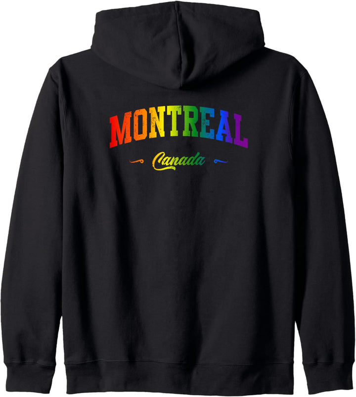 Montreal Sport LGBTQAI+ Souvenir Kanada Varsity Style Kapuzenjacke