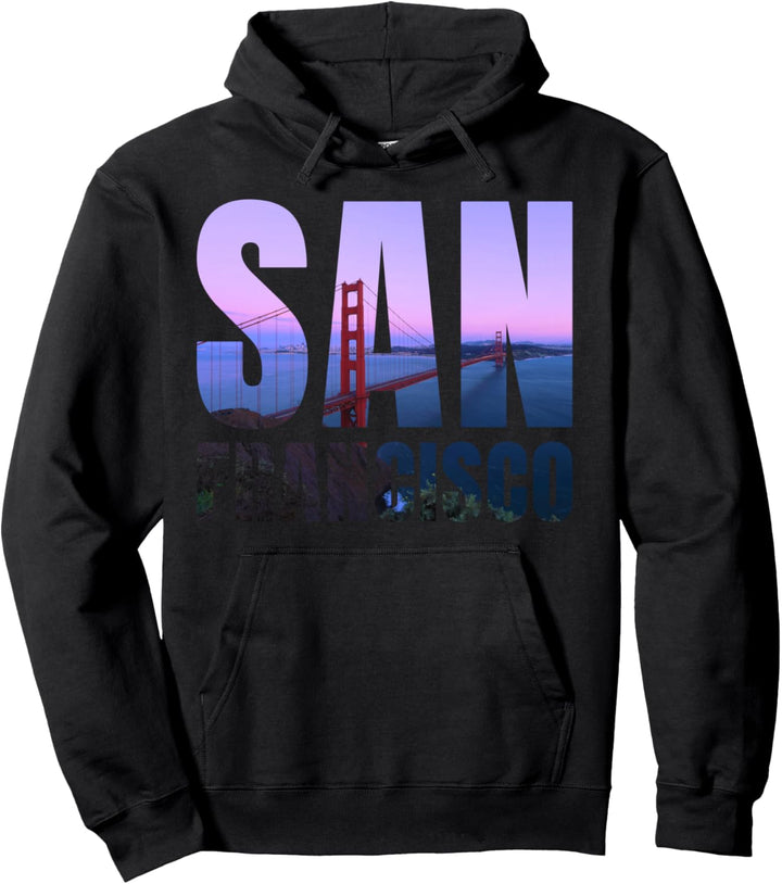 San Francisco California Golden Gate Bridge Skyline Fun Gift Pullover Hoodie