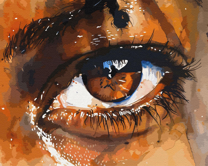Artnapi Malen nach Zahlen Erwachsene mit Rahmen | DIY Handgemalt | Ein Blick in Aquarell| Kit für An