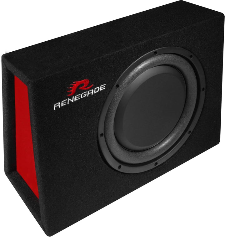 Renegade RXS1000-25 cm (10") Gehäuse-Subwoofer - Single-Kompakt-System mit 400 W max. | Car-HiFi Bas