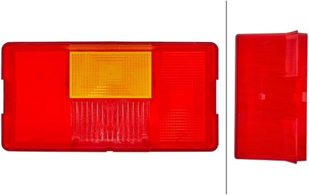 HELLA Rückleuchte - Glühlampe - 24V / 12V - Anbau - ECE - Lichtscheibenfarbe: rot/gelb - Stecker: Fl
