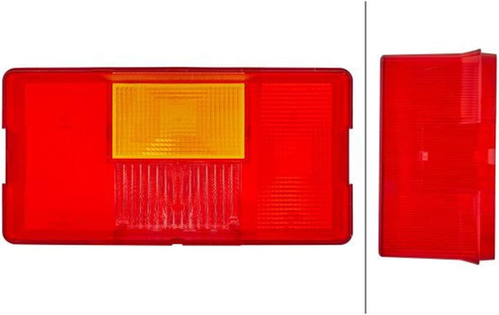 HELLA Rückleuchte - Glühlampe - 24V / 12V - Anbau - ECE - Lichtscheibenfarbe: rot/gelb - Stecker: Fl
