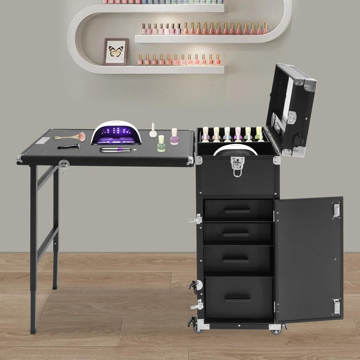 Kosmetikkoffer Trolley 2 in 1 Kosmetikkoffer Gross Kosmetik Trolley Make up Koffer Schminkkoffer mit