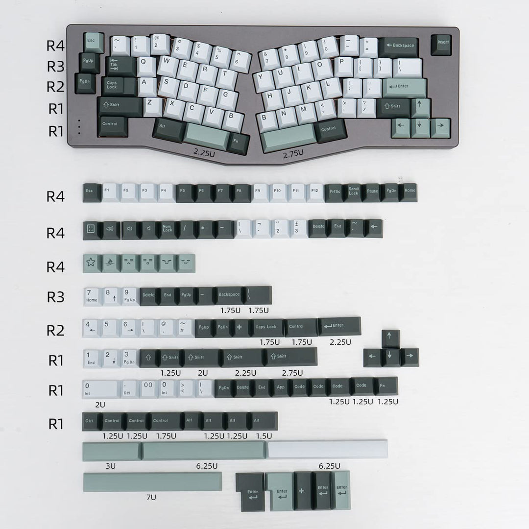 mintcaps Botanical Keycaps Set 173 Tasten Cherry Profile Doubleshot Custom Keyboard Keycaps ISO ANSI
