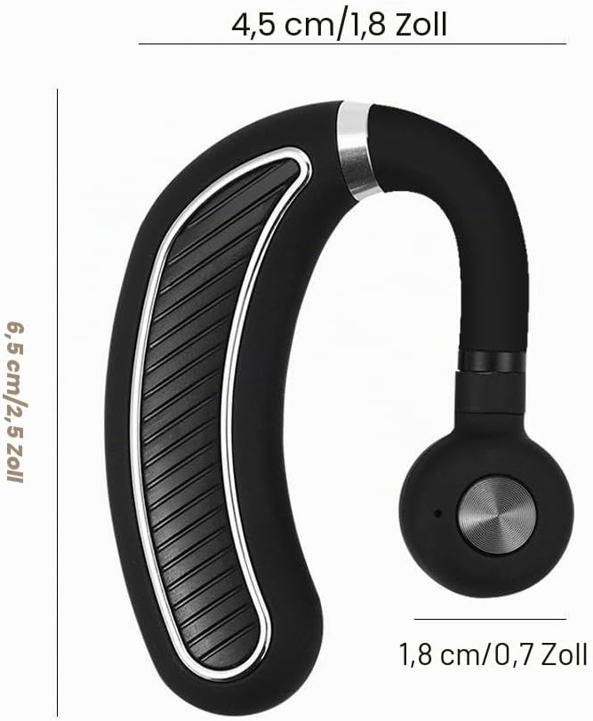 Zerone K21 Business Bluetooth Headset, schweissfeste kabellose Ohrhöre mit aktivem Rauschunterdrücku