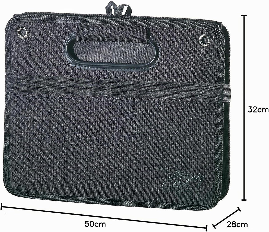 CBag schwarz - Robuste Auto-Faltbox | Stabilität | Geräumige Kofferraumtasche | Sekundenschnell Gefa