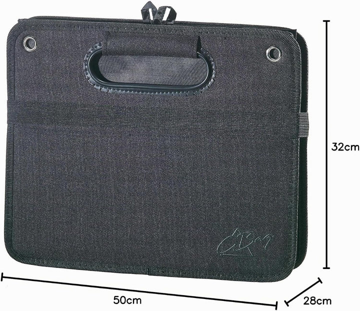 CBag schwarz - Robuste Auto-Faltbox | Stabilität | Geräumige Kofferraumtasche | Sekundenschnell Gefa