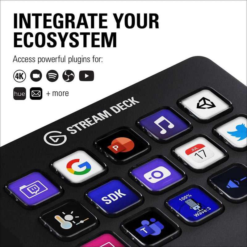Elgato Stream Deck MK.2 – Studio-Controller, 15 Makrotasten, auslösen von Aktion in Apps und Softwar