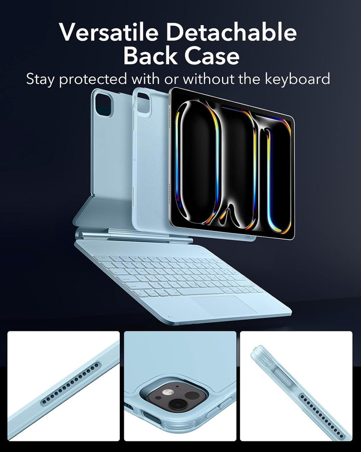 ESR iPad Pro 13 Zoll (M5/M4, 2025/2024) Hülle mit Tastatur, Tastaturhülle mit Einzustellendem Magnet