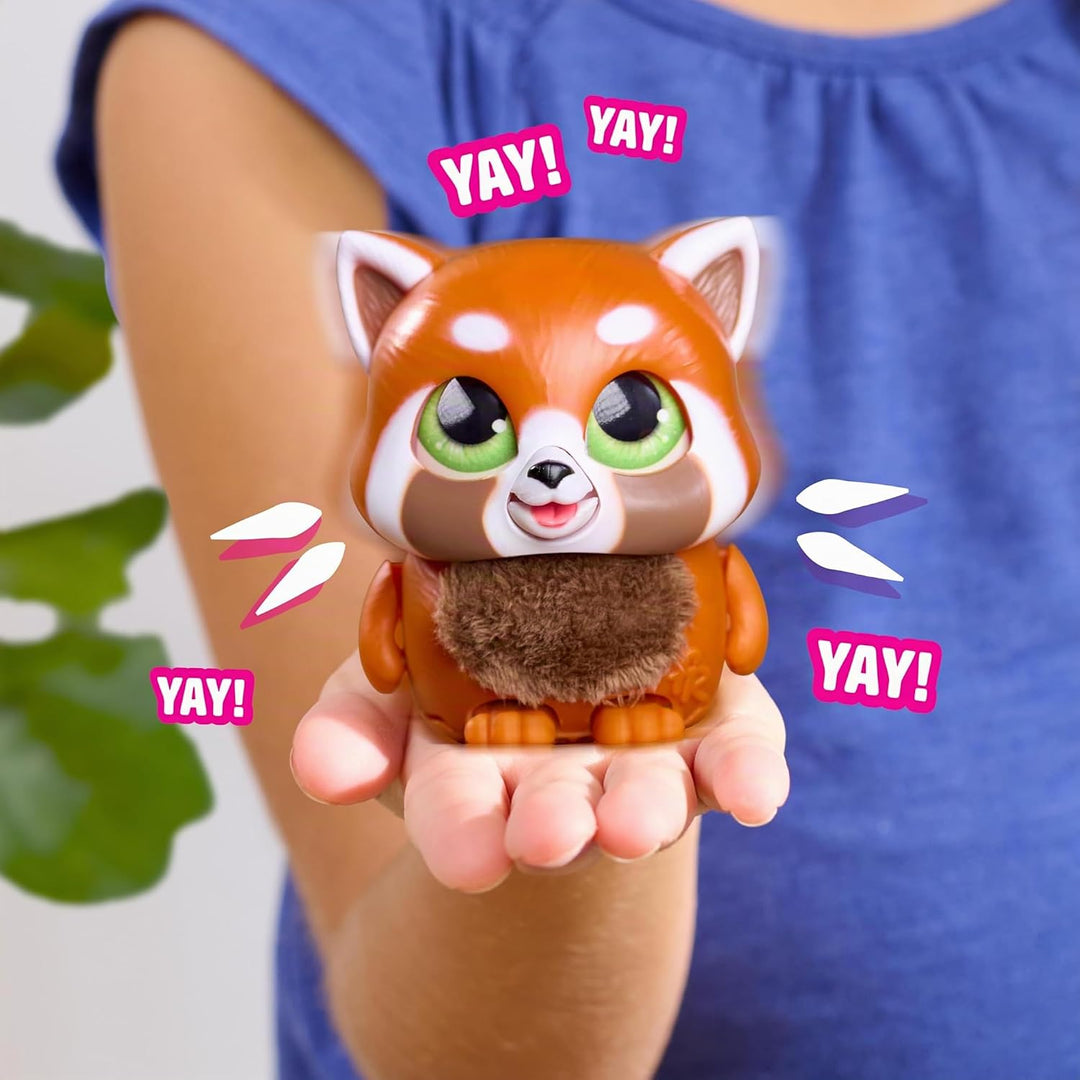 Just Play furReal Handfuls – Shy, der Rote Panda, 8,9 cm grosses, interaktives Spielzeug für Jungen,