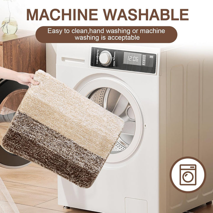 Enyhom Badteppich Set 2 Teilig Weich Hochflor Duschteppich Badematte Toilettenmatte Maschinenwaschba