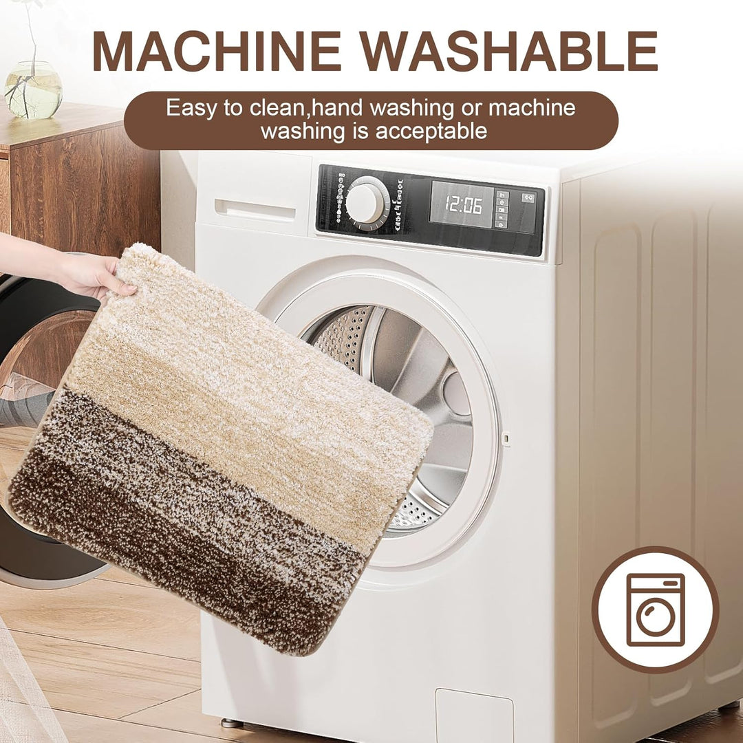 Weich Gross Badematten 80 x 120 cm, Badezimmerteppich Badteppich rutschfeste Wasserabsorbierend Badv